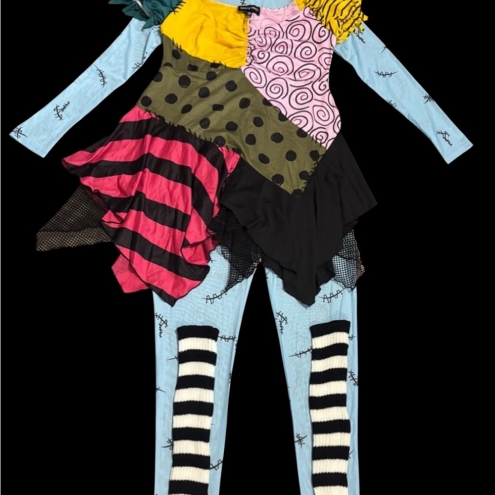 Dolls Kill Tricks n Treatz 3 pc Sally Nightmare Costume size XXS Halloween - Picture 4 of 6